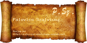 Palovics Szalviusz névjegykártya